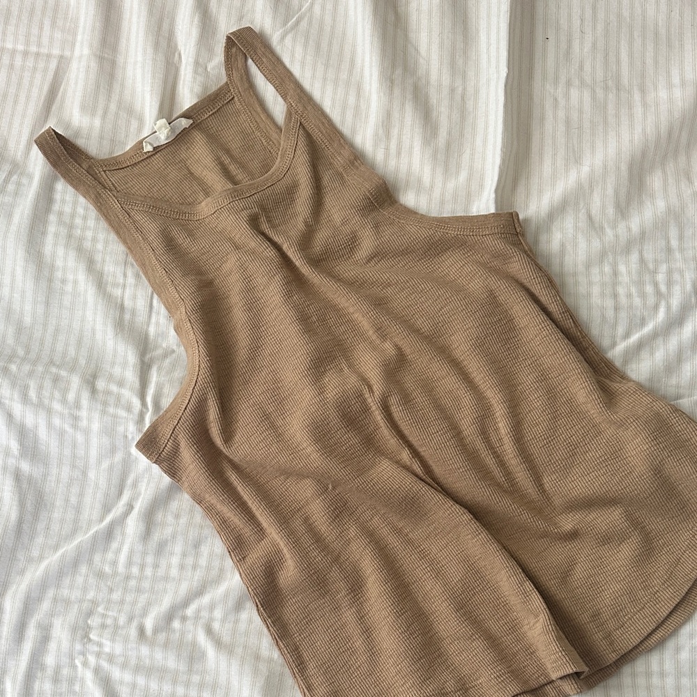 Splendid Tan Ribbed Tank Top - Picture 2 of 4